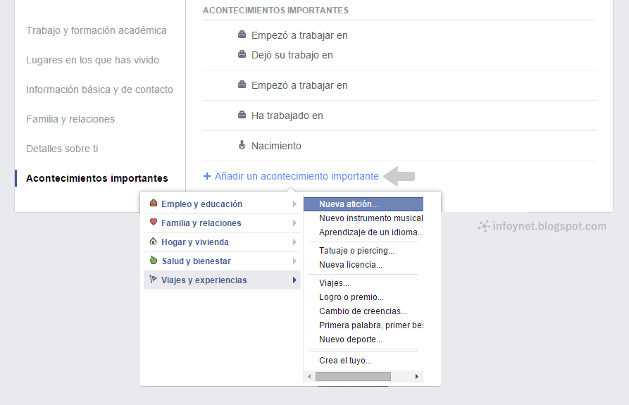 Editar un perfil de Facebook