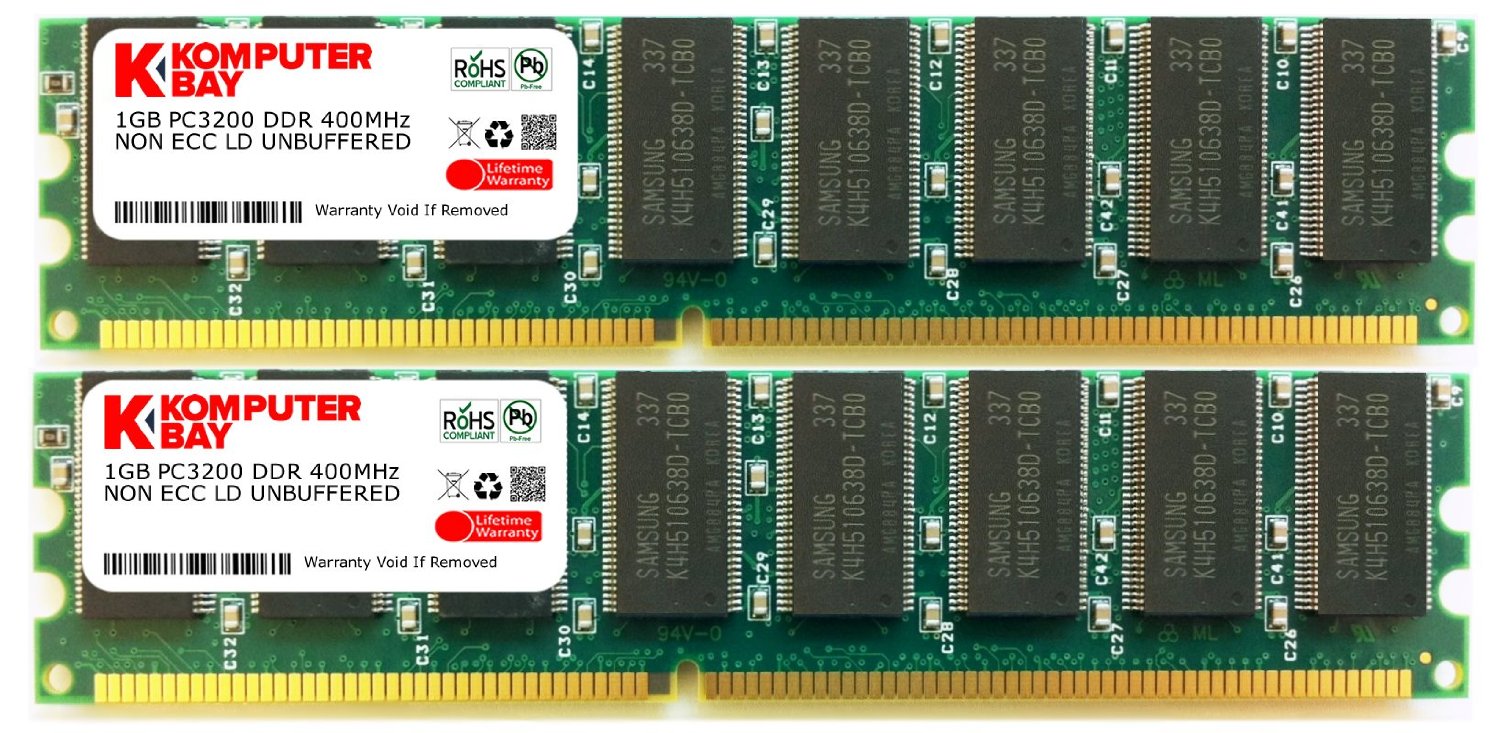Barrette De Mémoire DDR1 PC3200 400MHz - 1GB à 10GB, 184 Pins, Non-ECC, Pour PC Anciens