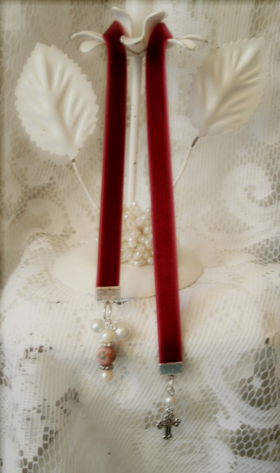 Raspberries and Rose Petals Velvet Bookmarks