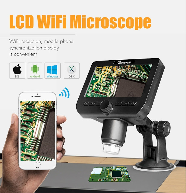 MUSTOOL G610 2MP 1000X 4.3-Inch LCD Wireless Microscope Support IOS Android System Built-in Rechargeable Battery & 8 Adjustable Leds MUSTOOL G610 2MP 1000X 4.3-Inch LCD Wireless Microscope Support IOS Android System Built-in Rechargeable Battery & 8 Adjustable Leds
