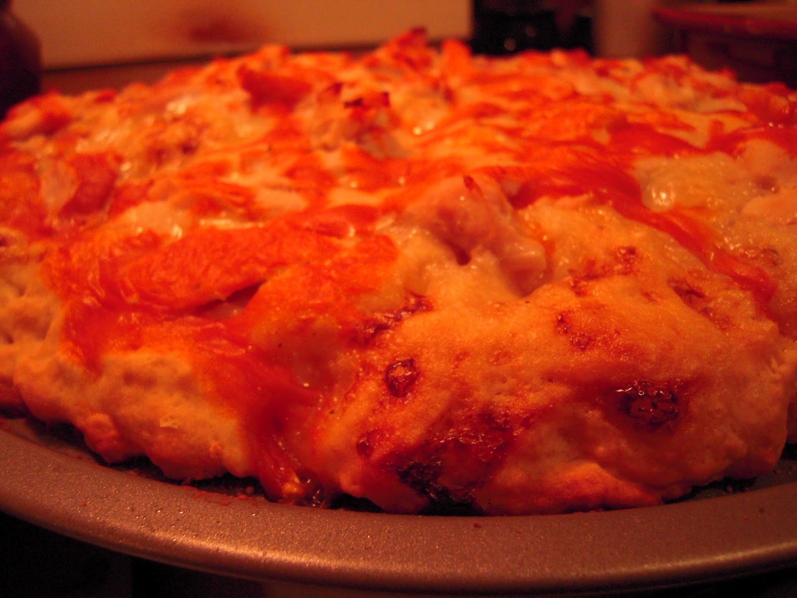 Finickywife Buffalo Blue Cheese Beer Bread Pizza