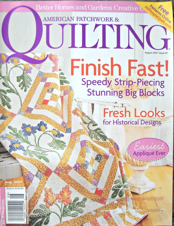 Curlicue Creations American Patchwork and Quilting Magazine Back