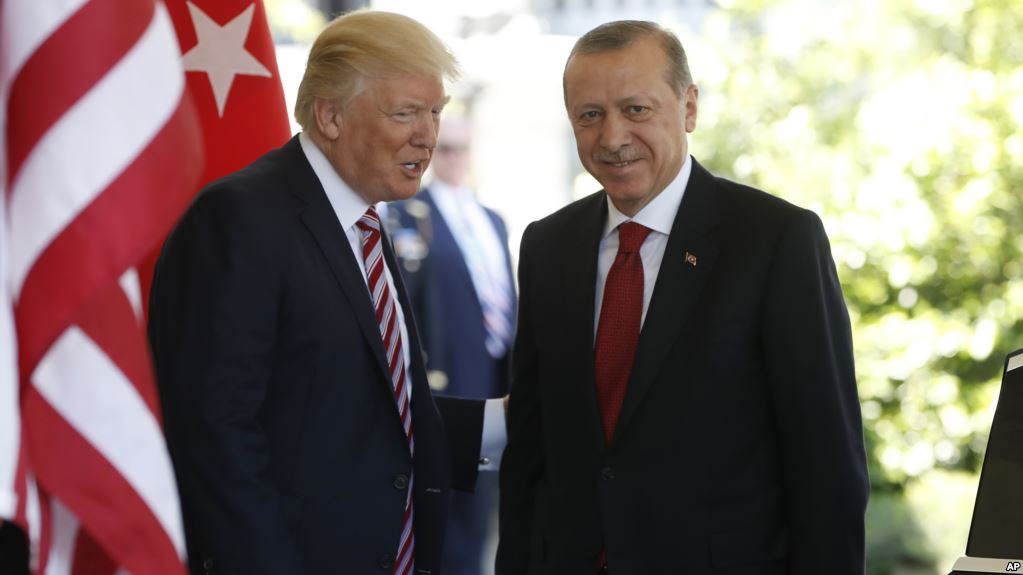 Donald Trump and Recep Erdogan and the Islamic States of America deep state oil oligarch flag