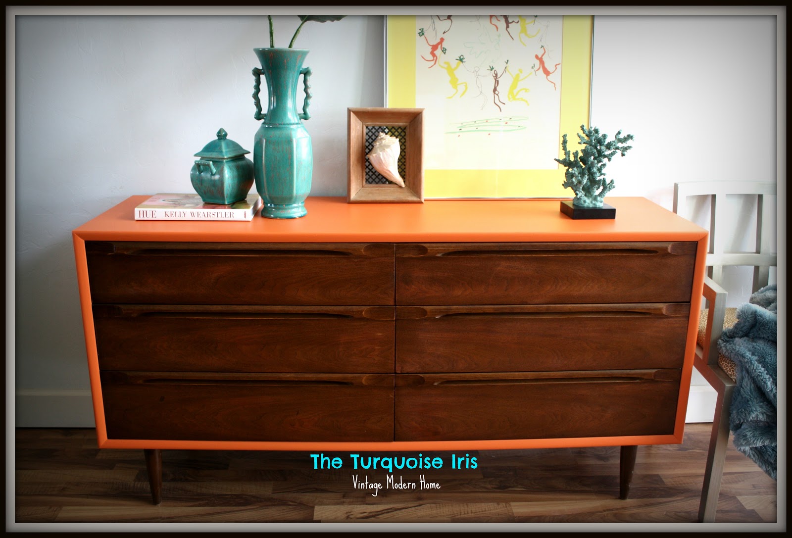 The Turquoise Iris Furniture & Art Staging a Dresser, 3 Different Ways