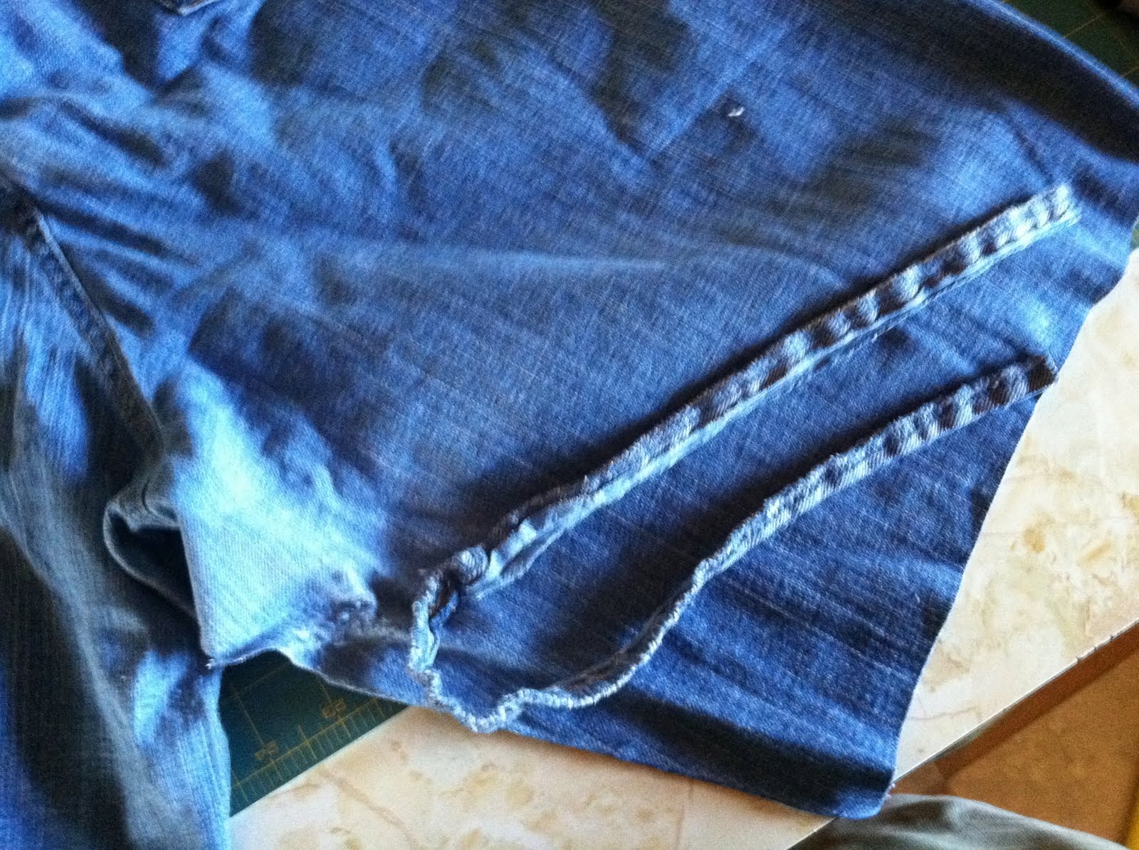 Idle Hands: Reconstructed Denim Skirt