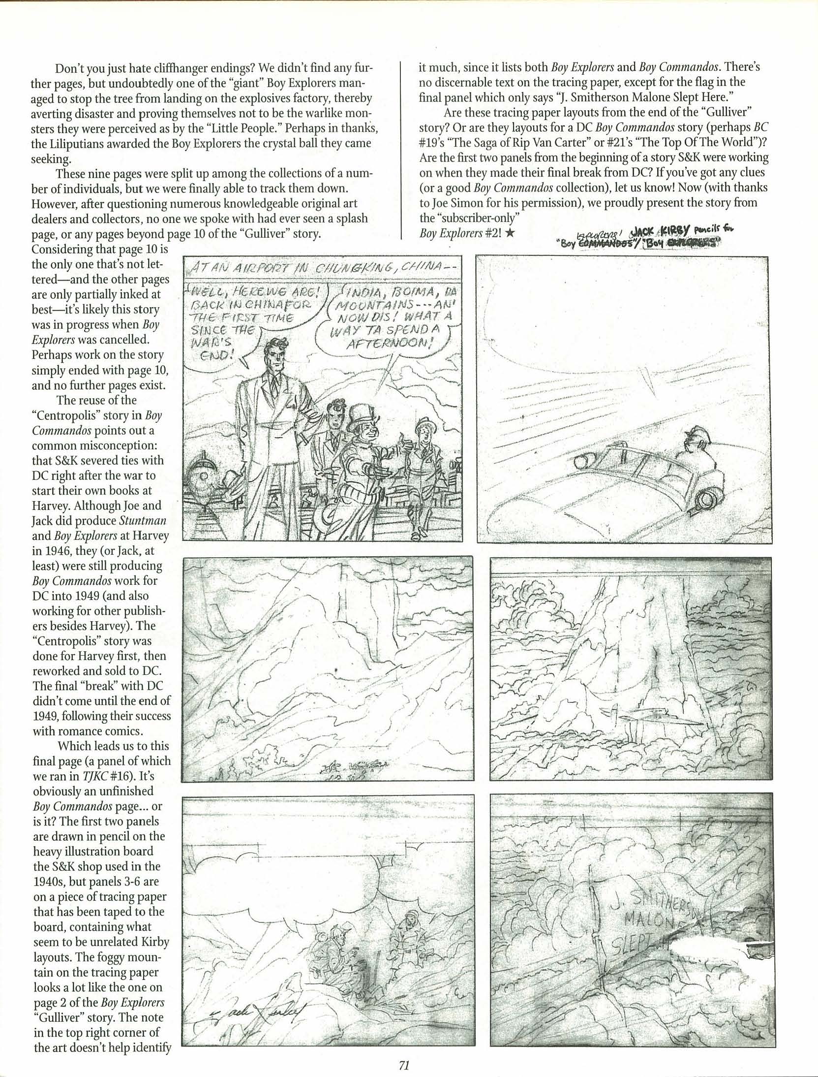 Read online The Jack Kirby Collector comic -  Issue #25 - 70