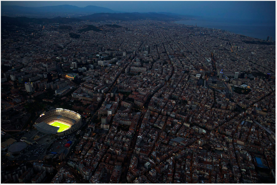 Barcelona en la noche.