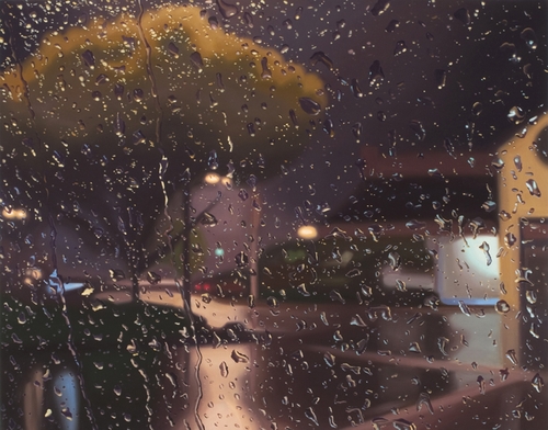 08-Trace-Gregory-Thielker-Oil-Paintings-In-The-Rain-Photo-realistic