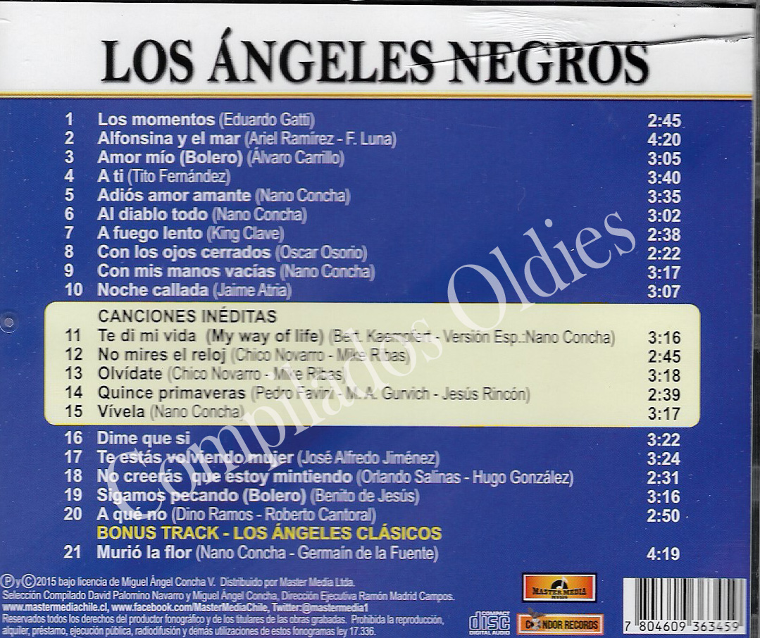 cd Los angeles negros  cd1  100 canciones Disc Atras