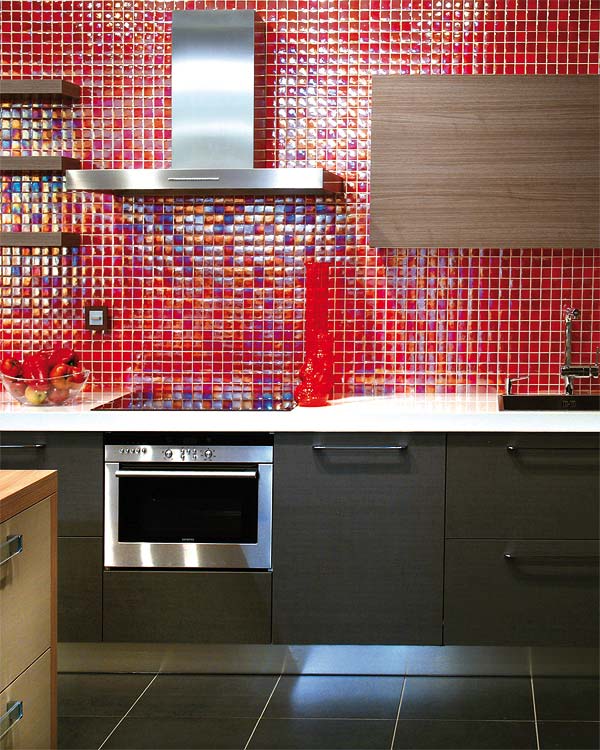 Decorar las paredes con papel pintado y acabados cerámicos ~ Cocinas