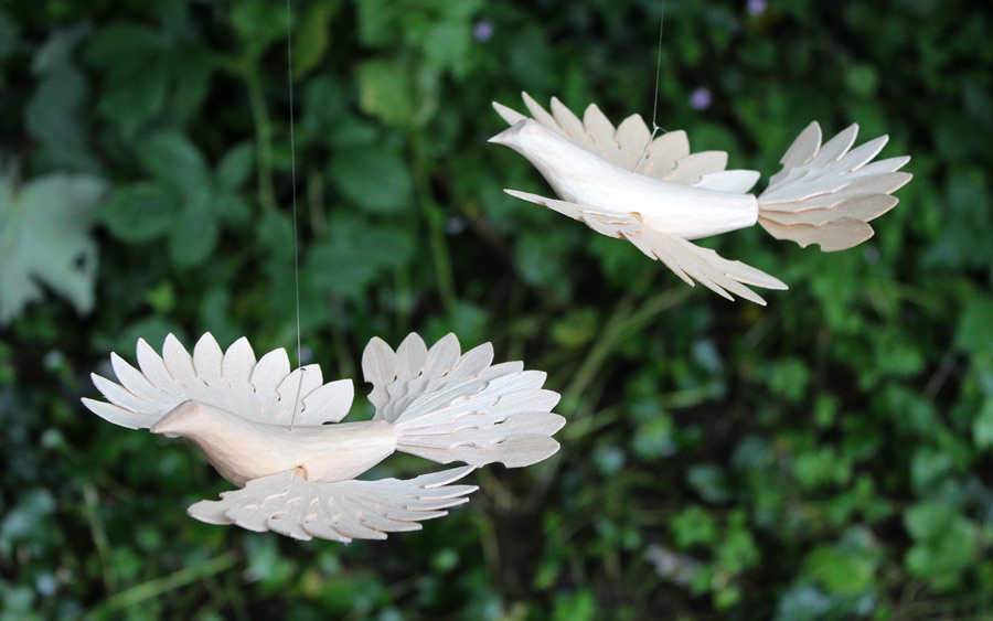 Sean Hellman Fan birds, blackbirds and traditional 4 piece birds