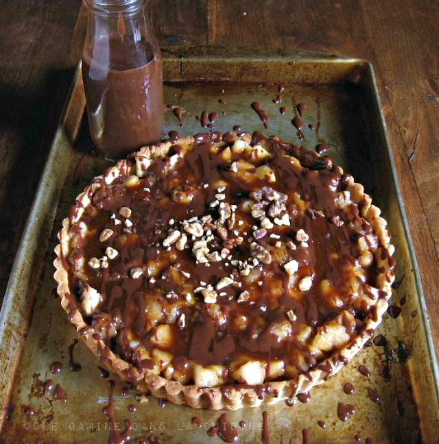 caramel-chocolate apple tart | une gamine dans la cuisine