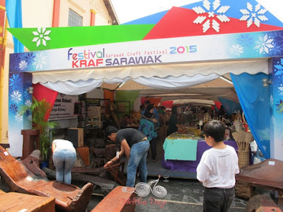 At the entrance to Sarawak Craft Festival 2015 (SCF)