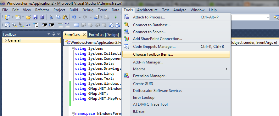 My Activities: A simple example of Gmap.net with c#