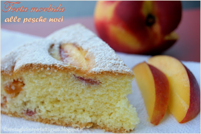 torta morbida alle pesche noci