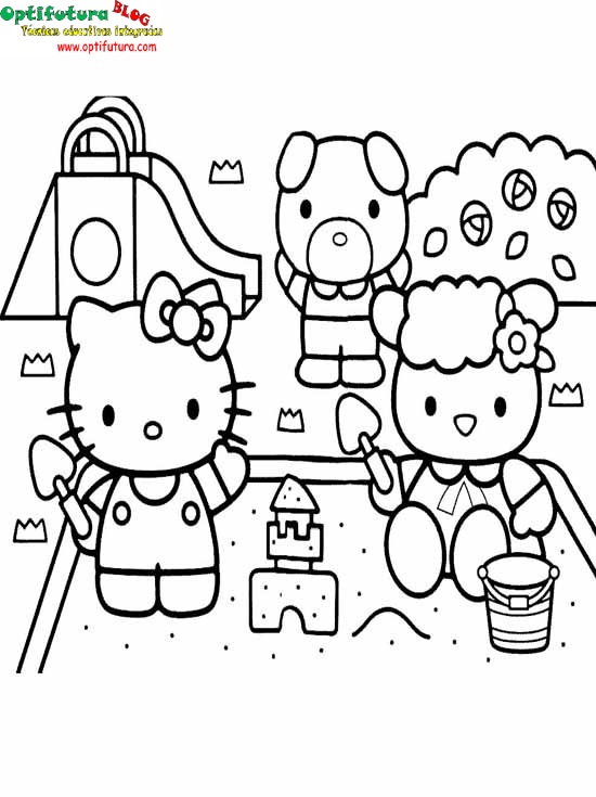 Hello Kitty [Dibujos para colorear] ~ Optifutura
