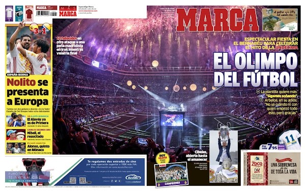 Real Madrid, Marca: "El olimpo del fútbol"