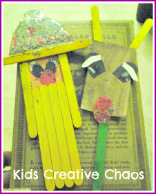 How to make popsicle stick ornament decorations for Christmas. Santa and Reindeer.