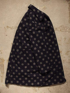 Engineered Garments "Reversible Coat / Polka Dot Jacquard in Dk.Navy Ripstop"