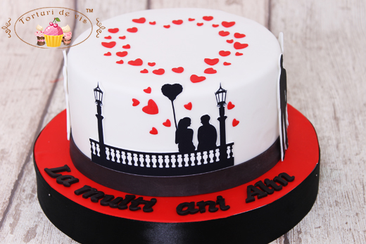 Torturi De Vis Tort Aniversar Cu Siluete Pentru Alin