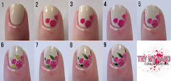 tutorial rose nail floral colour step nails designs roses easy flower flowers simple tutorials alphabet paso unas flores decoradas con