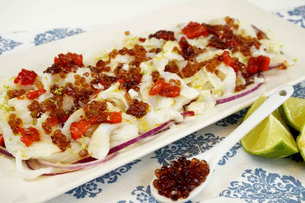 Migas de bacalao con perlas de Vinagre de Jerez al Pedro Ximenez - la