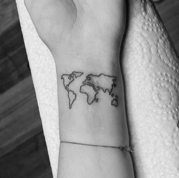World Map Tattoos