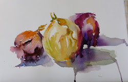 watercolor onions patricia kness still painters daily artists