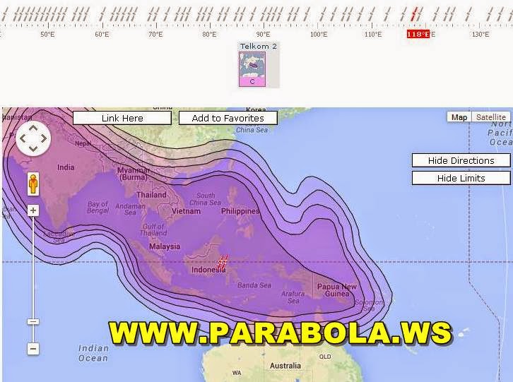 satelit parabola beam Indonesia telkom 2 c band
