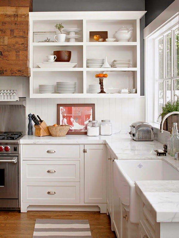 How to place the shelves in the kitchen