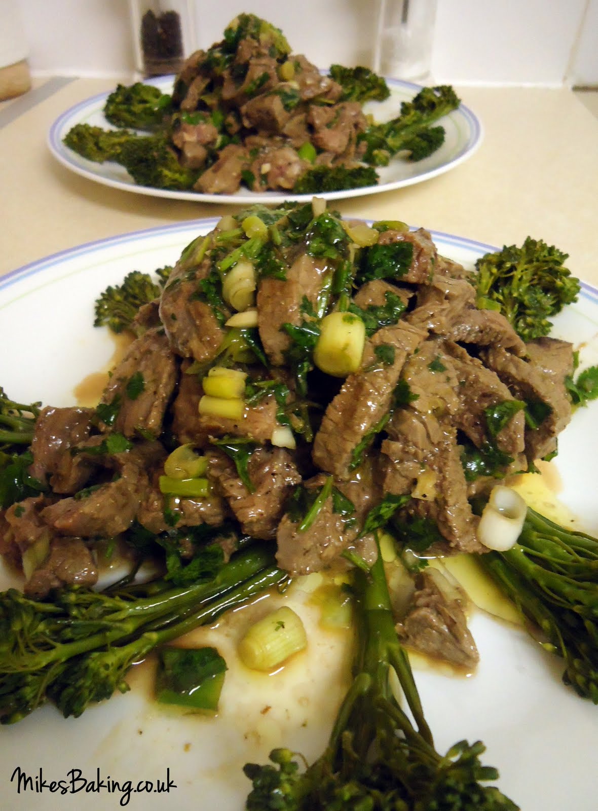 Steak Slice with Broccolini Mike's Baking