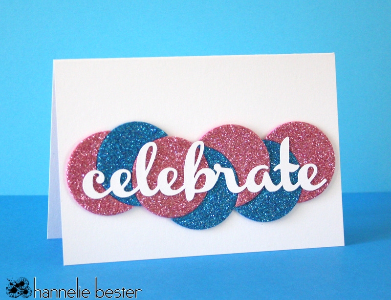 celebrate with sparkly circles card