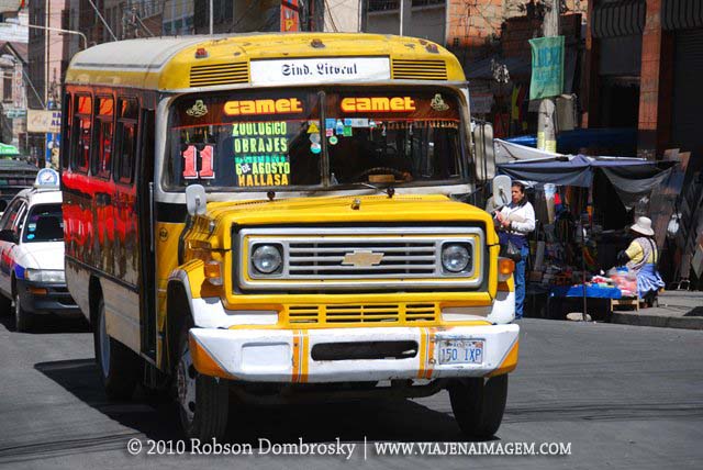 ônibus de la paz na bolívia