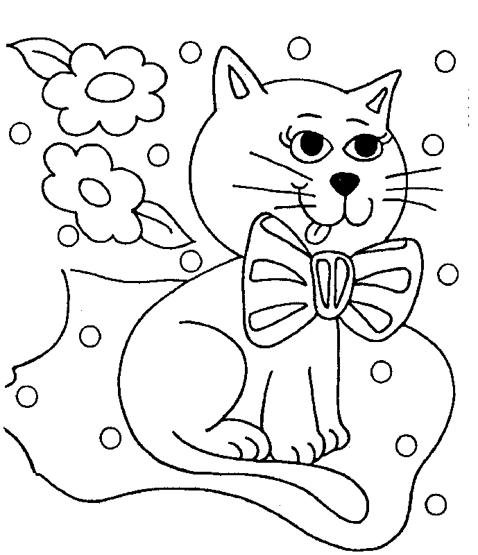 k is for kitten coloring pages-#32