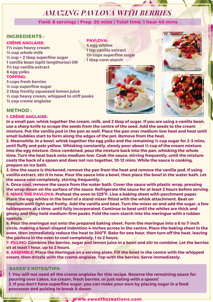 AMAZING PAVLOVA WITH BERRIES RECIPE