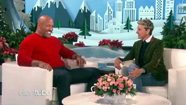 Dwayne Johnson "The Rock" en el programa de Ellen DeGeneres