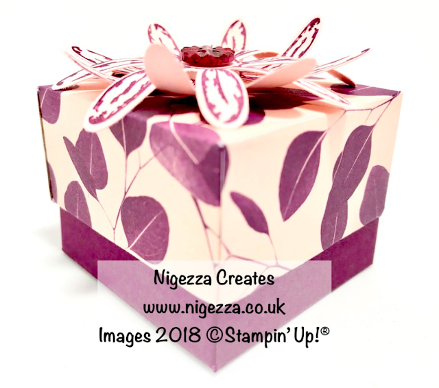 Daisy Lidded Gift Box Using Stampin' Up!® Natures Poem Nigezza Creates 