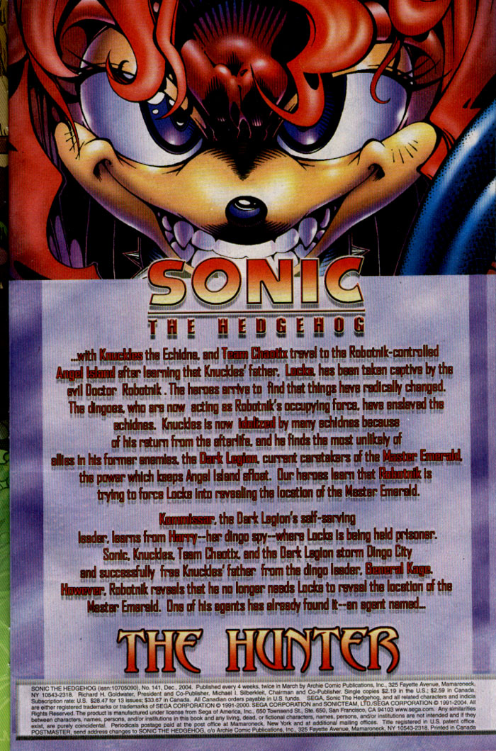 Read online Sonic The Hedgehog comic -  Issue #141 - 2