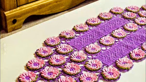 Camino de mesa con flores / patrones crochet