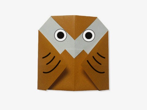 Hướng dẫn cách gấp con chim cú mèo bằng giấy đơn giản - Xếp hình Origami với Video clip - How to make a Owl