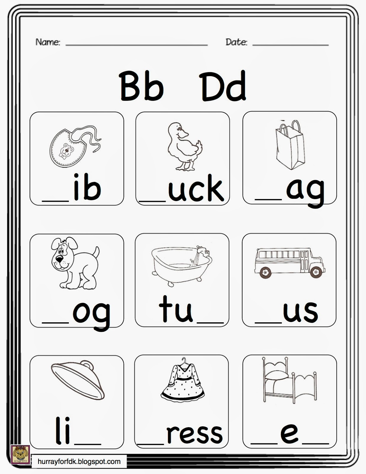 Hurray for FDK!: Is it a b or a d? Free worksheets. Inside B And D Worksheet