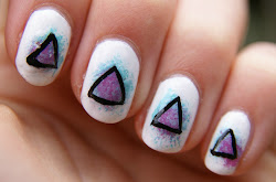 nail dip dye triangle