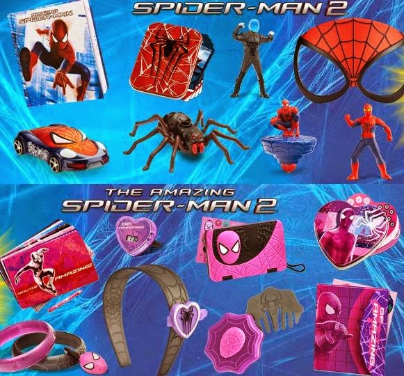 McDonald’s Happy Meal Pink Spider-Man 2 Toys, McDonald’s Happy Meal 