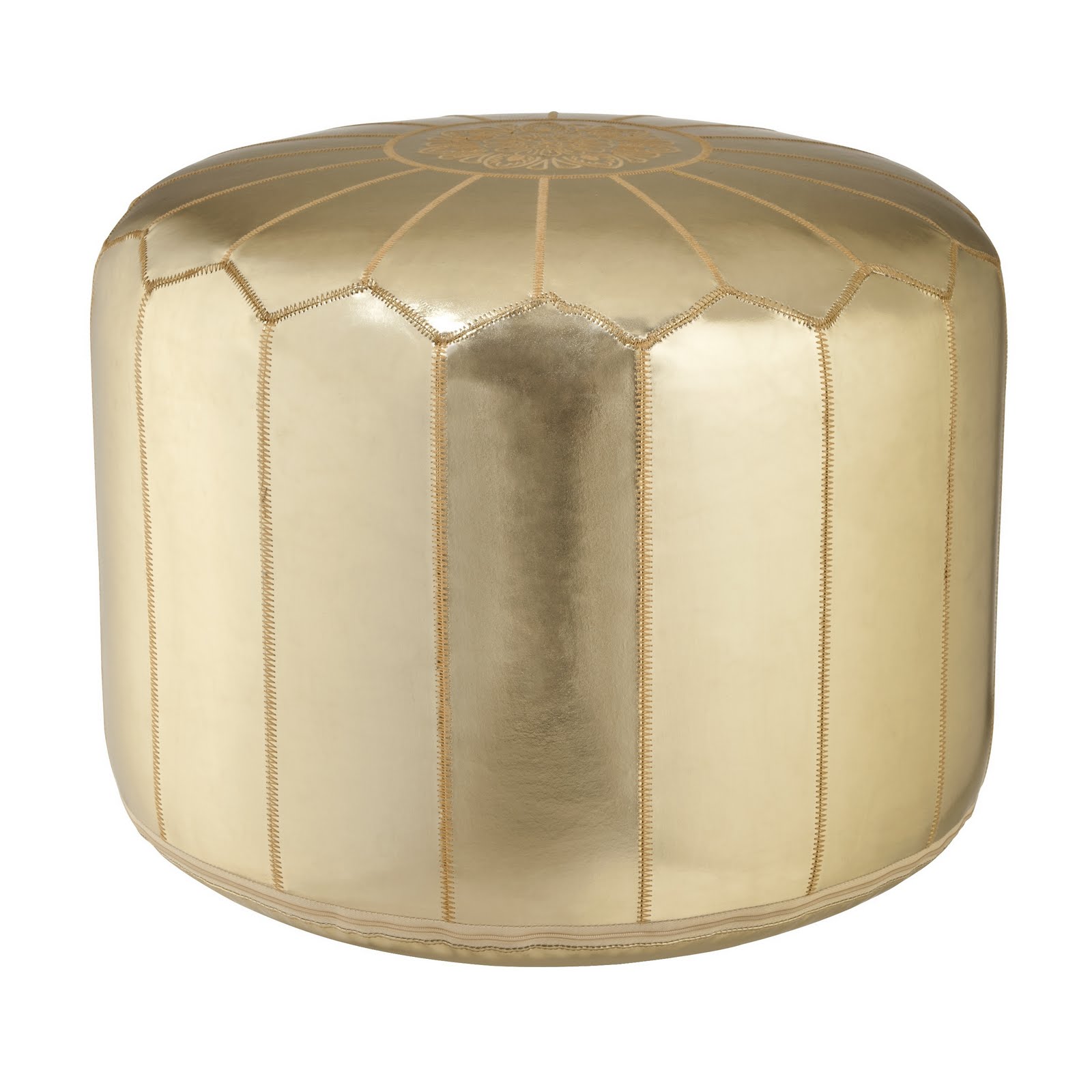 пуфик с золотым ободком