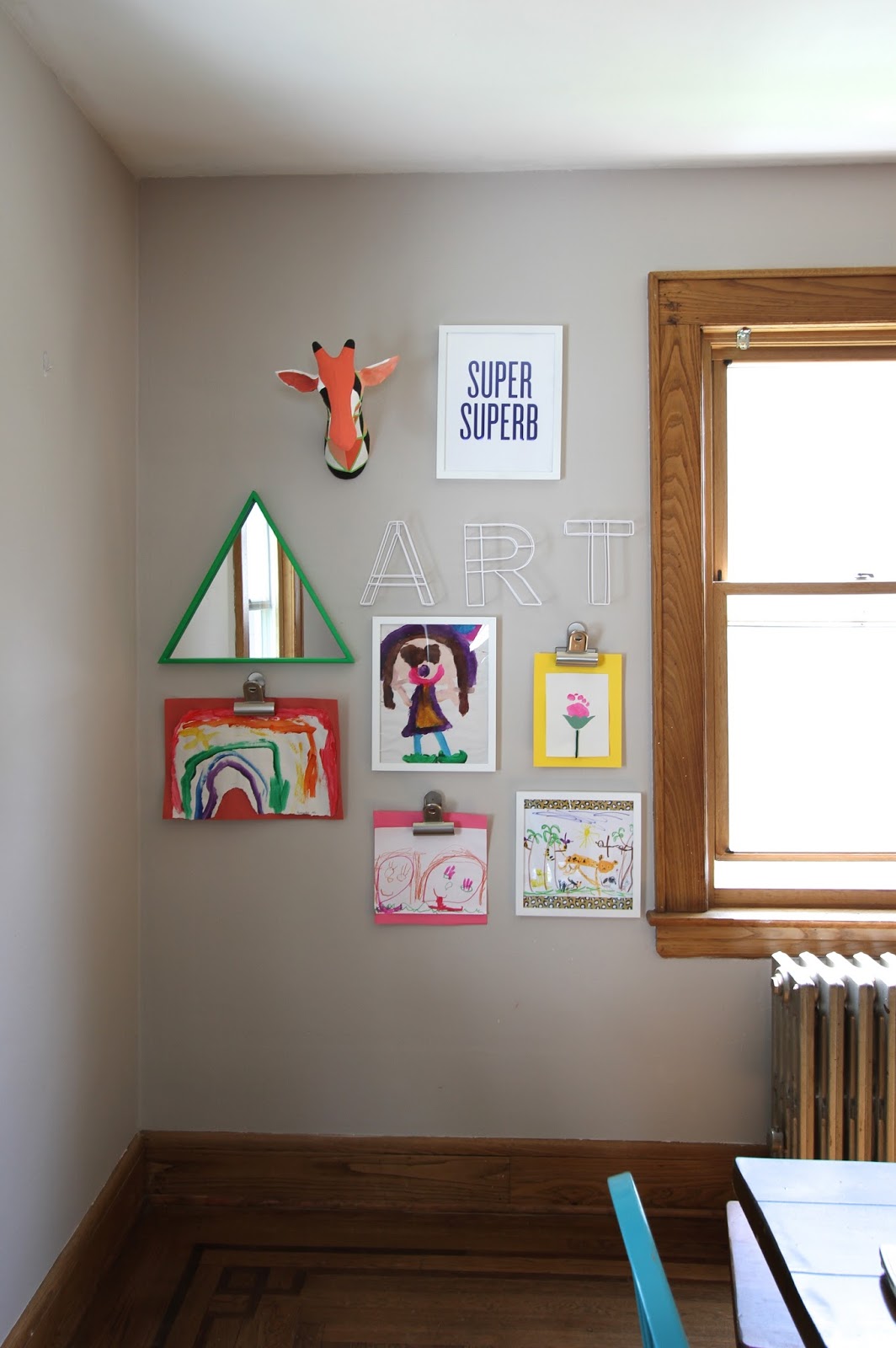 A Creative Way to Display Children's Artwork The Chirping Moms