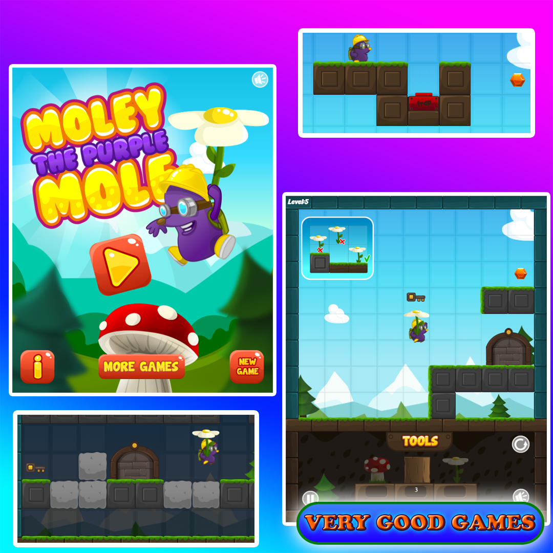 Moley, the Purple Mole game screenshots