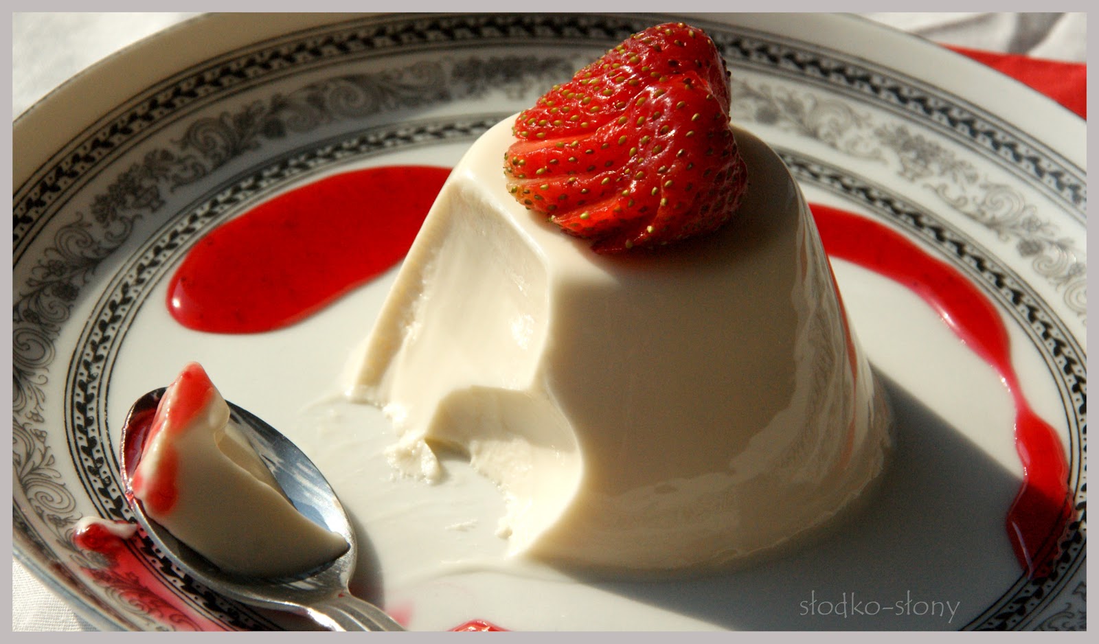 słodkosłony Panna cotta