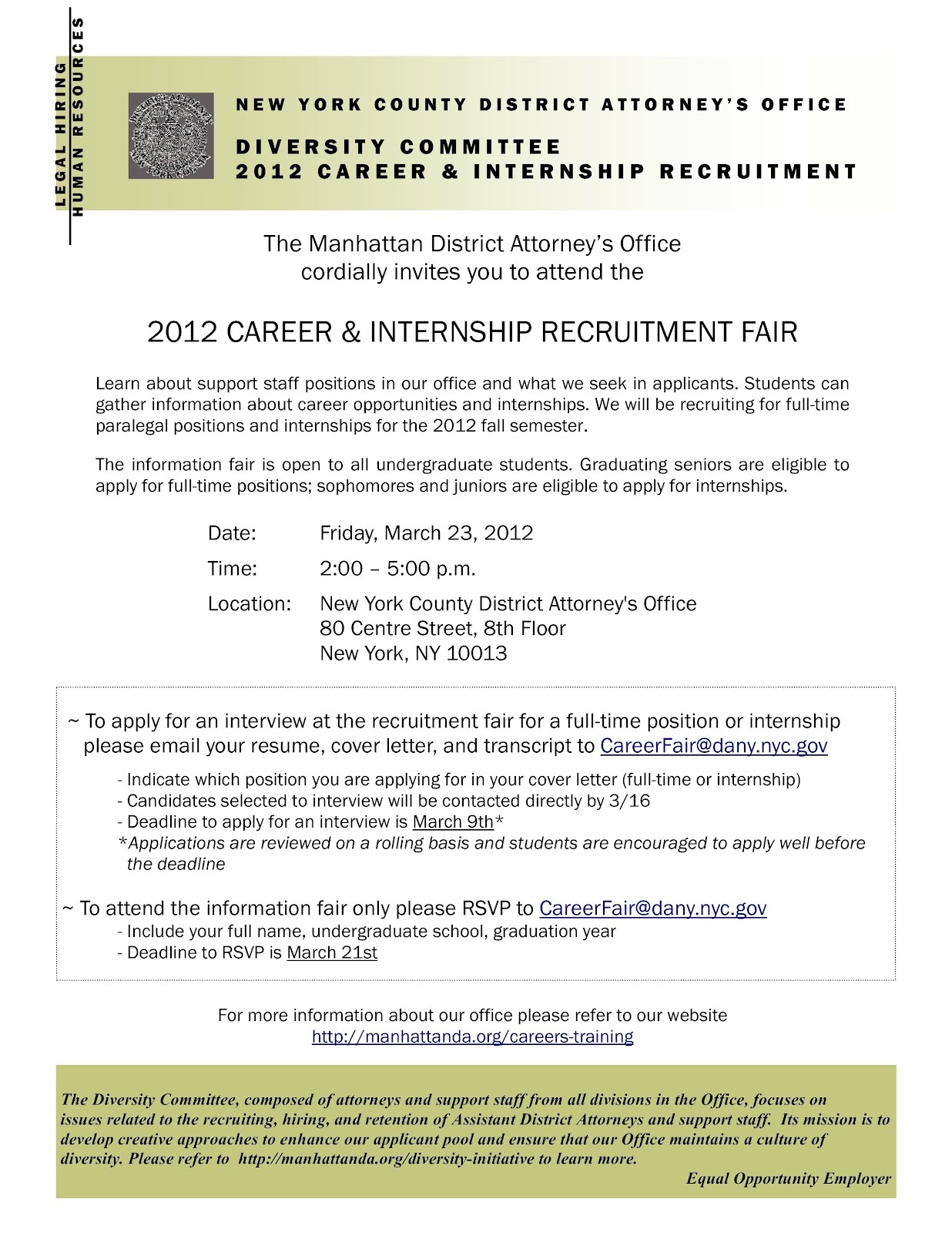 District attorney internship cover letter