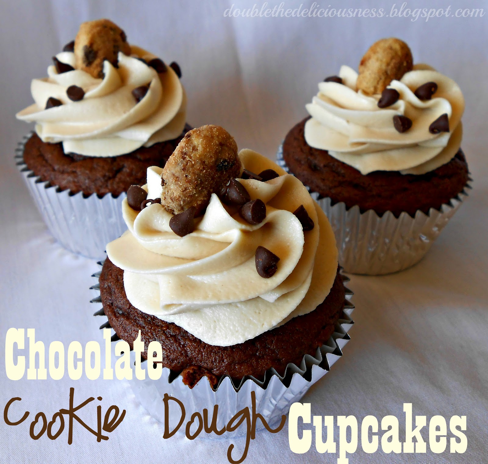 Double the Deliciousness: Chocolate Cookie Dough Cupcakes