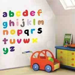 Kids Pre-cut Educational Wall Stickers for Preschools - A to Z Alphabet Letters for Kindergarten Classes